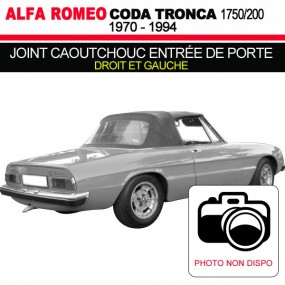 Vedação de borracha para entrada de porta para conversíveis Alfa Romeo Série II Coda Tronca