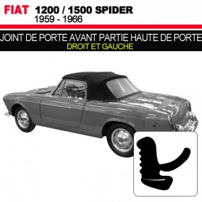 Vordertürdichtung, Türoberteil für Fiat 1200/1500 Cabrios