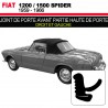 Joint de porte avant partie haute de porte pour les cabriolets Fiat 1200/1500
