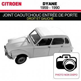 Rubber seal for right and left door entry for Citroën Dyane convertibles