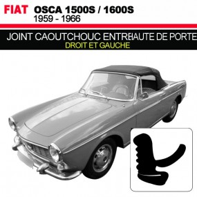 Joint de porte avant partie haute de porte pour les cabriolets Fiat Osca 1500S/1600S