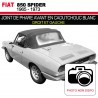 Joint de phare avant en caoutchouc blanc pour les cabriolets Fiat 850 Spider