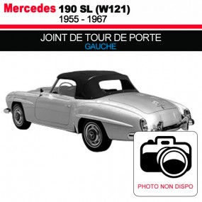 Left door turn seal for Mercedes 190 SL convertibles