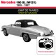 Joint de lunette de hard top 1ere série pour les cabriolets Mercedes 190 SL