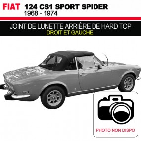 Joint de lunette de hard top pour cabriolets Fiat 124 CS1 Spider