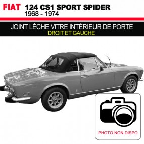 Joint lèche vitre intérieur de porte droit et gauche pour les cabriolets Fiat 124 CS1 Spider
