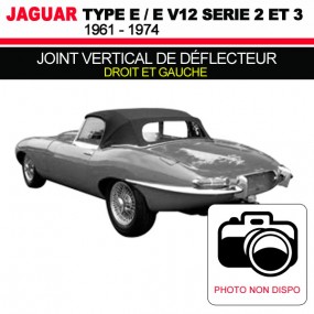 Joint vertical de déflecteur droit et gauche pour les cabriolets Jaguar Type E Série 2 et 3