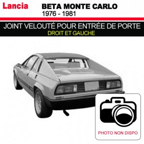 Joint velouté pour entrée de porte pour les cabriolets Lancia Beta Monte Carlo