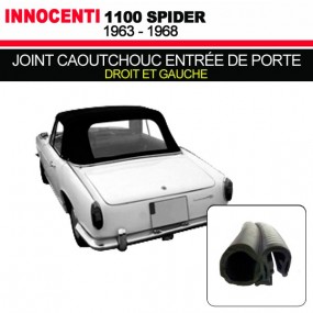 Vedante (selo) de borracha da porta para cabrio Innocenti 1100 spider 1963/1968