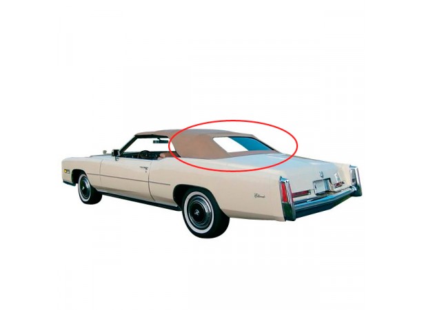 Rear window soft top of Cadillac Eldorado convertible