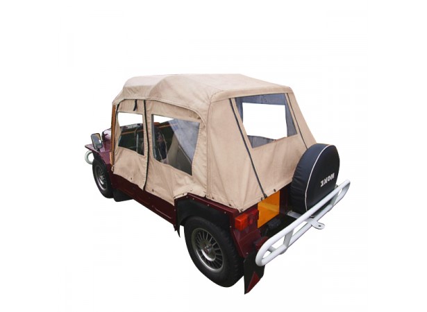 Australian Mini Moke convertible soft top in Everflex Vinyl with PVC glasses