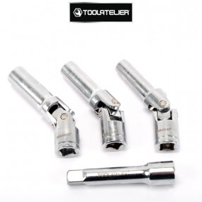 Cardan seal sockets for 3/8 "drive square glow plugs (set of 3) - ToolAtelier®