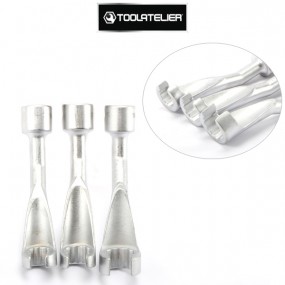 Slotted offset sockets, special injectors, 1/2 "drive square (set of 3) - ToolAtelier®