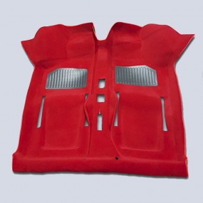 Op maat gemaakt voorgevormd rood velours tapijt Fiat 500 F L R Convertible