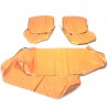 Capas dos bancos dianteiros e traseiros para Fiat 500 F-L-R conversível (imitação ocre) Modelos de agosto de 1968