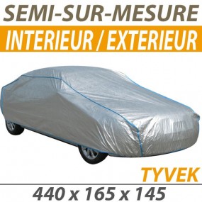 Semi-made-to-measure indoor outdoor car cover in Tyvek® (LS) - Car cover: Convertible cover