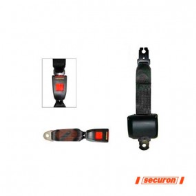 2-point SECURON black seat belt with retractor