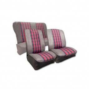 Front seat trim with headrests and rear bench in skai and Scottish fabric Renault 4L from 1980