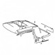 Cabrioletkapkabel boven linkerruit voor Mercedes 300 SL t/m 600 SL type R129