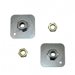 2 plaques en acier pour la création de point d'ancrage de ceintures de sécurité