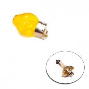 Yellow glass for H4 type bulb