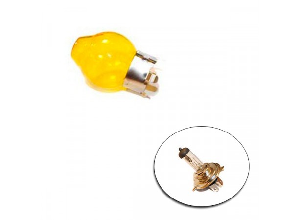 Lot de 2 ampoules de phare H4 à globe jaune 12V