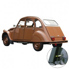 Soft top Citroën 2CV in original quality vinyl with interior closure (small grain)