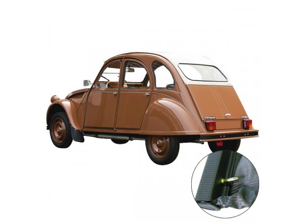 Capote auto pour Citroen 2CV en vinyle qualité origine avec fermeture intérieure Capote auto pour Citroen 2CV en vinyle qualité origine avec fermeture intérieure