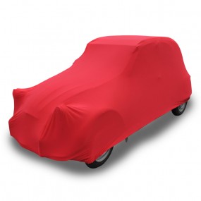 Capa de carro descapotável Citroen 2CV sob medida em Jersey Red (Coverlux +) - uso na garagem