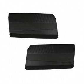 Set of 2 black leatherette front door panels for Peugeot 204 convertible