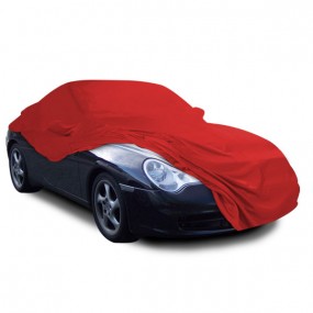 Porsche 996 (2002-2004) convertible car cover in Jersey Red (Coverlux) for garage