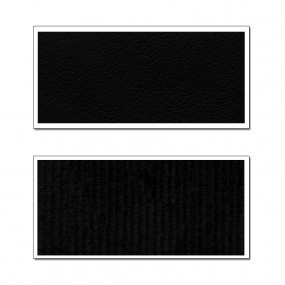 Panneaux de portes pour Peugeot 304 coupé en tissu côtelé noir semis cuir noir