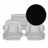 Coiffes complètes des sièges avants et banquette arrière en cuir noir pour Peugeot 404 Cabriolet