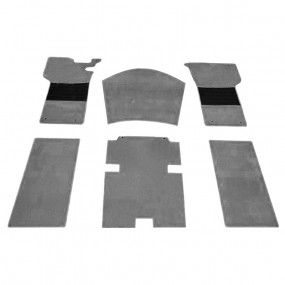Ensemble de tapis de sol en velours gris pour 404 cabriolet (6 pièces)