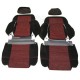 Garnitures siège avant et banquette arrière en tissu noir côtelé et tissu quartet 205 CTI