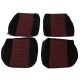 Garnitures siège avant et banquette arrière en tissu noir côtelé et tissu quartet 205 CTI