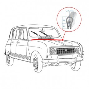 Joint entre la caisse et le capot moteur pour Renault - 4L