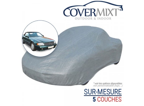 Housse protection voiture sur-mesure Mercedes SL (R129) cabriolet de 1990/2002- COVERMIXT 4/5 