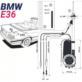 BMW E36 electric motorized aerial - HIRSCHMANN HIT 2050