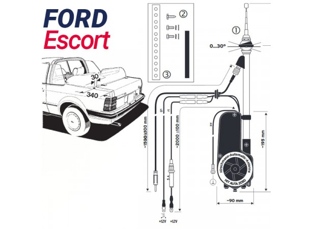 Antenne motorisé électrique HIRSCHMANN HIT 2050