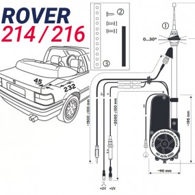 Rover 214/216 elektromotorantenne - HIRSCHMANN HIT 2050