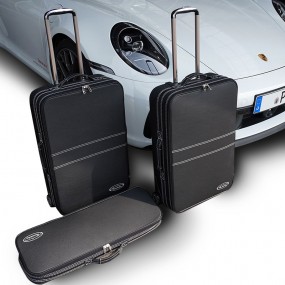 Tailor-made luggage set of 3 Porsche 911 type 992 trunk suitcases - in leather