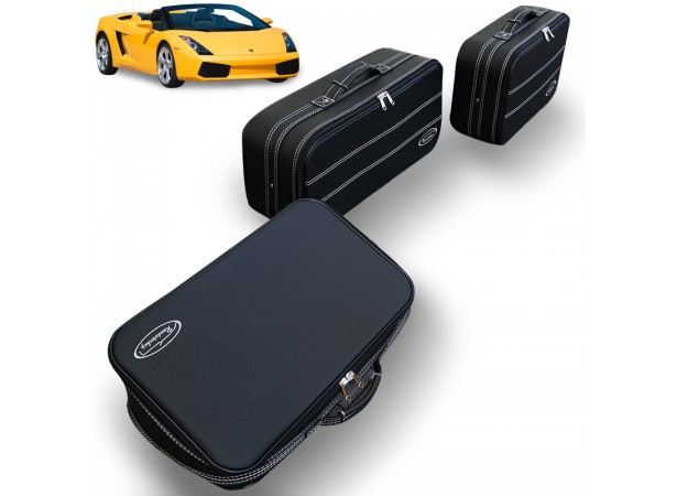 Jeu de 3 valises sur-mesure coffre Lamborghini Gallardo - en cuir