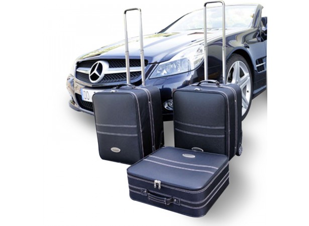 Bagażniki skórzane do Mercedesa SL (R230) 3 sztuki