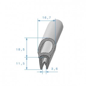 Joint coffre sur armature métallique - 18.5 x 18.5 mm