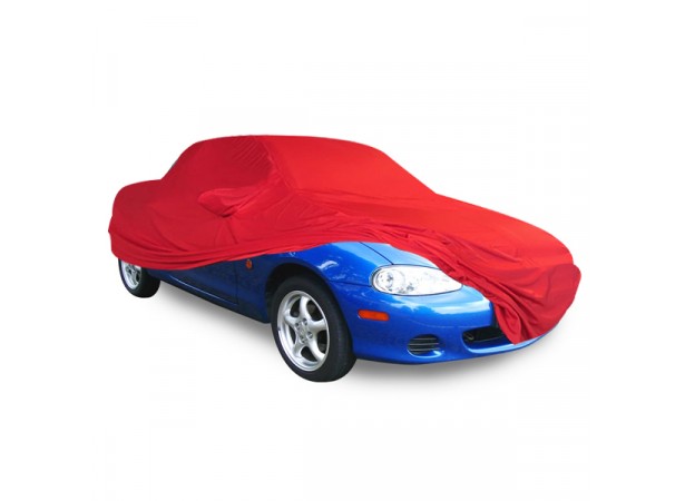 Bâche protection intérieure sur-mesure Mazda MX-5 NB en Jersey Coverlux rouge
