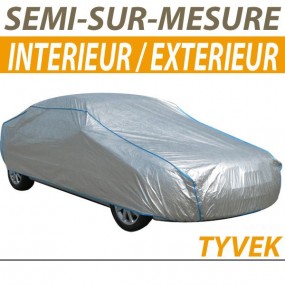 Semi-made-to-measure car exterior interior protective cover in Tyvek®