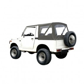 Capota macia Samurai SJ410 SJ413 descapotável chassis curto vinil jeans cáqui