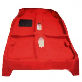 Red thermoformed carpet covering for Peugeot 205 GTI (1984-1994)