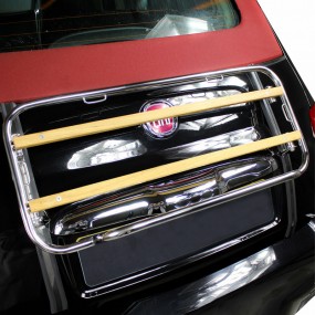 Porta-bagagens (bagageiro) sob medida para Fiat 500 C Cabrio (2009+) - edição em madeira
